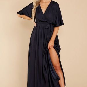Cross My Heart Black Maxi Dress